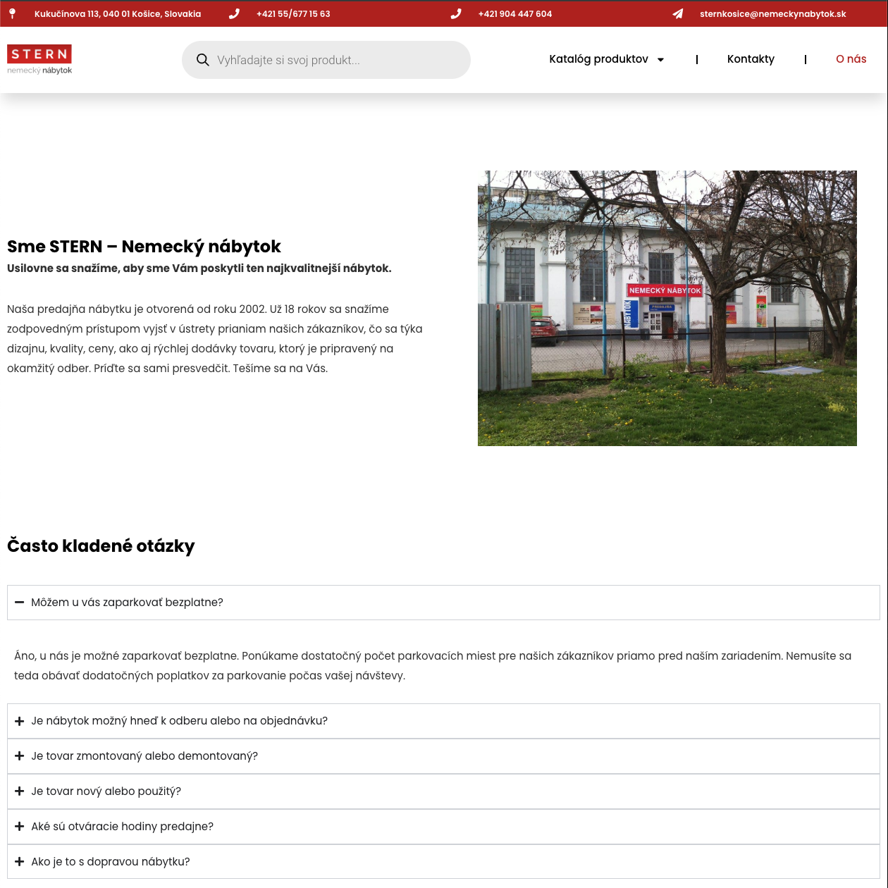 Filtrovanie produktov v katalógu Stern