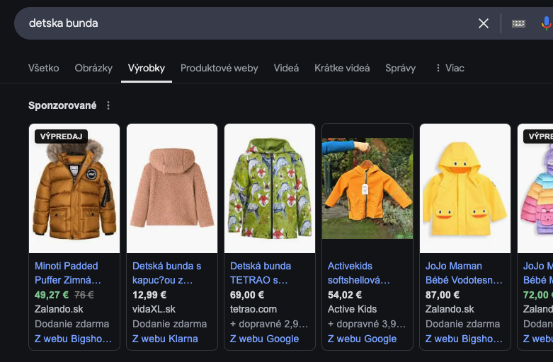 Shoppingové reklamy v Google Ads