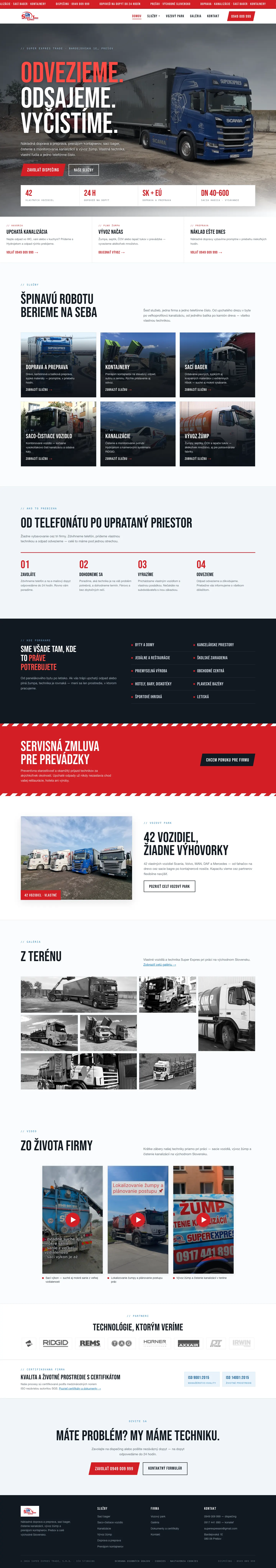 Webstránka SUPER EXPRES na počítači